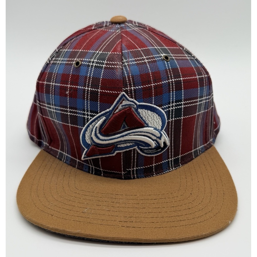 Zephyr Cap NHL Colorado Avalanche Cap Unisex Red Plaid Snapback One Size Hat